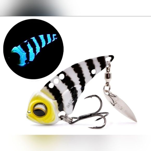 Sinking Tail Spinner Bait Glow in the Dark! - Picture 1 of 1